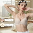 thumbnail image 2 of 3PC Pack Women Push Up Bra Everyday Underwear Comfortable Lingerie Bralette with Support Anti-Sag-Size 80C/36C, 2 of 6