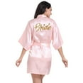 thumbnail image 6 of LYMAYTER Women Satin Kimono Bathrobe Bride Bridesmaid Robes with Gold Glitter or Rhinestones S-2XL, 6 of 7