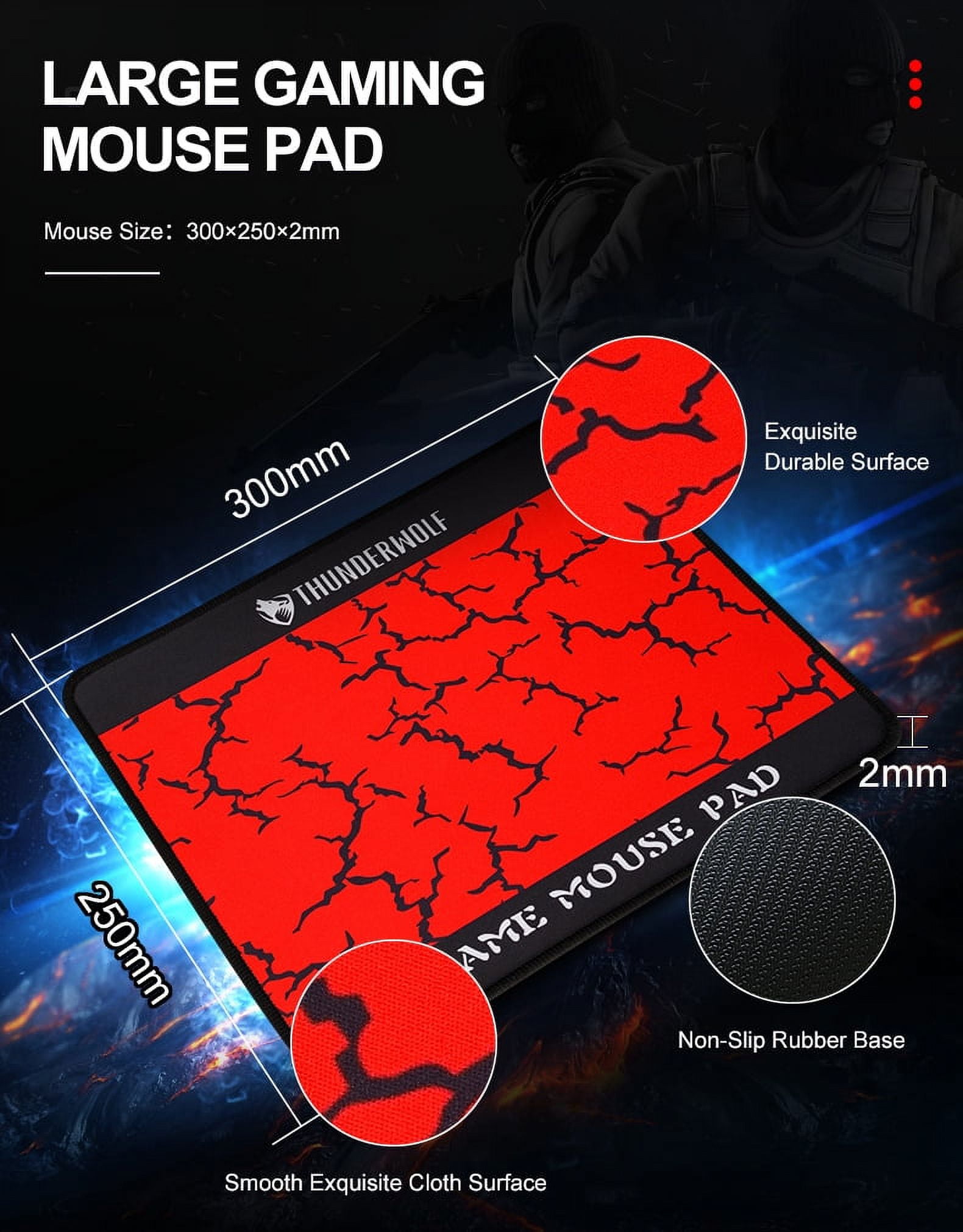 Gaming Keyboard and Mouse Combo with Headset, RGB Rainbow Backlit 104 Keys USB Wired Keyboard Mechanical Feeling, Gaming Headset with Microphone, Large Mouse Pad, for Computer Gamer Office