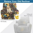 thumbnail image 4 of FKELYI Zebra Sunflower Butterfly Print Recliner Slipcover Stretchy Reclining Chair Cover with Pocket Non-Slip Sofa Couch Covers 4 Pack Furniture Protective Elastic Covers, 4 of 7