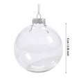 6 PCS Clear Ornaments 6cm Christmas Ornament Paper Christmas