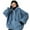 Blue, variant on Female Long Sleeve Hoodie Winter Fall Casual Outwear Fuzzy Warm Hooded Two Piece Sweatshirt Set for Women Solid Hooded Coat with Pockets M