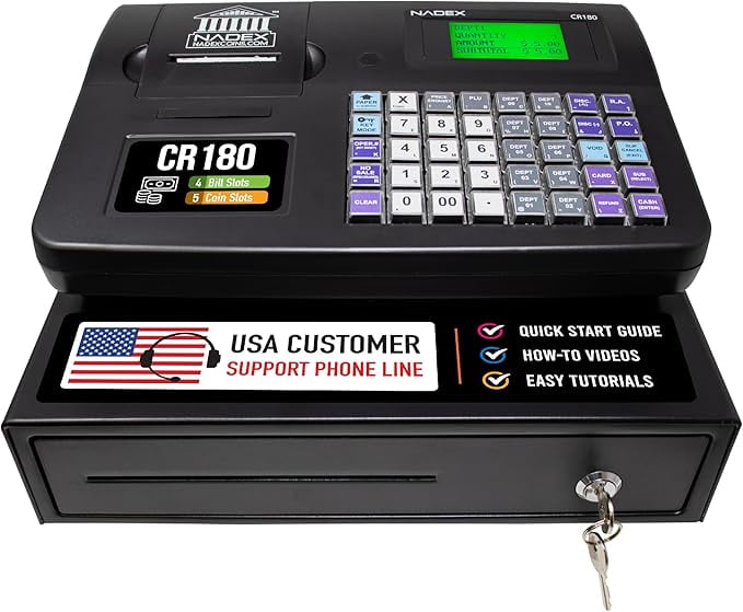 Sharp XE-A407 Business POS Machine, Thermal 99 Dept Cash