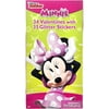 Disney Junior Minnie Mouse 34 Valentines Cards with 35 Glitter Cute Stickers