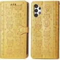 thumbnail image 2 of Wallet Case for Samsung Galaxy A13 4G (Not 5g),Cat Dog Cartoon Cute Style with ID Card Holder PU Leather Flip Phone Cover for Samsung Galaxy A13 4G MG Yellow, 2 of 13