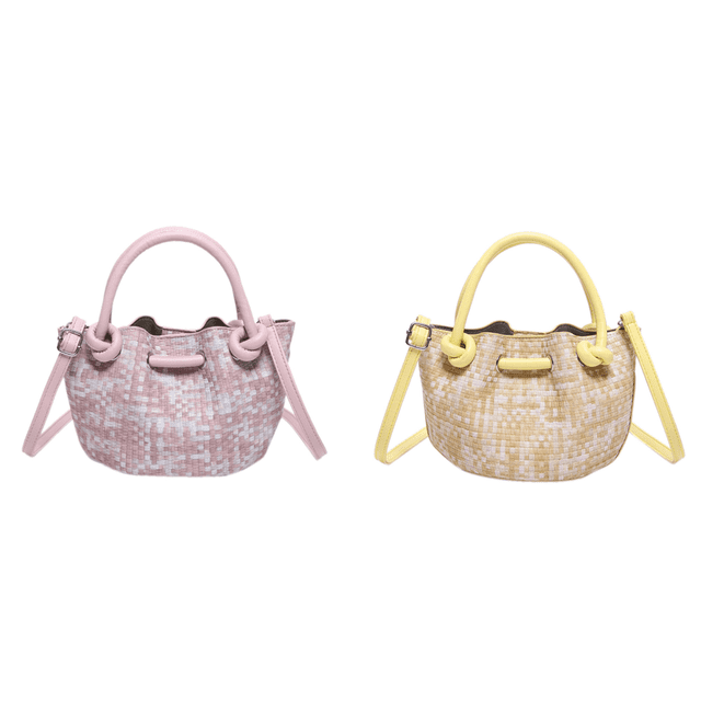 Bolso Pu Cuero Cuerpo Con Hombro para Mujeres (luz) Rosa