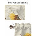 thumbnail image 6 of Farm Sunflowers Bathroom Window Curtain, Retro Flowers Butterfly Botanical Beige Light Filtering Coffee Kitchen Curtains, Bedroom Living Room Curtains 2 Panel 84"x45", 6 of 6