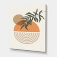 thumbnail image 3 of Designart ' Abstract Geometrical Moon and Sun With Leaf I ' Modern Canvas Wall Art Print, 3 of 4