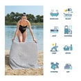 thumbnail image 6 of Striped Beach Towels | 100% Turkish Cotton | Soft & Quick Dry-Navy Blue, 6 of 10