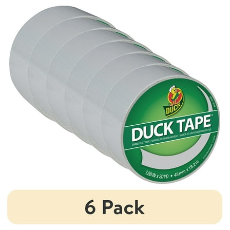 (6 pack) Color Duck Tape Brand Duct Tape, 1.88 in. x 20 yd., Dove Grey