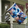 thumbnail image 3 of Las Pistas de Blue Bandera impresa con temática, regalo perfecto para fanáticos, amigos y familiares, y adecuada para actividades al aire libre e interiores, decoraciones de fiesta. 90 cm × 150 cm., 3 of 6
