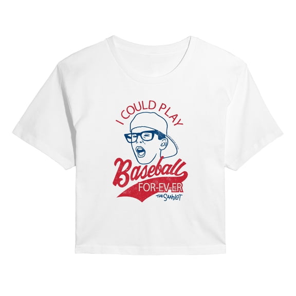 The Sandlot - Baseball Forever - Juniors Cropped Short Sleeve Graphic T-Shirt