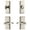 Polished Nickel, variant on Grandeur 827346 Carre Solid Brass Left Handed Single Cylinder Keyed Entry Leverset And