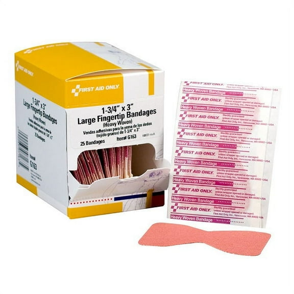 Heavy Woven Fingertip Bandage, 1 3/4" x 3", 25/Box (5 Boxes)