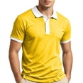 thumbnail image 3 of UDAUDU Men's Casual Short Sleeve Polo Shirts Cotton Stretch Collar Tee Breathable Soft Summer Vacation Golf Shirts S, 3 of 8