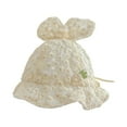 thumbnail image 3 of Fortune Baby Girl Summer Hat Mesh Flower Hat Infant Sweet Bow Cap, 3 of 9