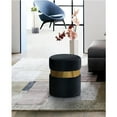 thumbnail image 4 of Meridian Furniture Hailey Contemporary Velvet Ottoman/Stool in Black, 4 of 4