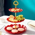 thumbnail image 2 of Bandeja de Almacenamiento Gloria Torre de Postres Soporte para Cupcakes Rojo 3 Capas, 2 of 9