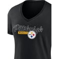 thumbnail image 4 of NFL Pittsburgh Steelers Women's Cotton Black Short Sleeve T-Shirt, 4 of 4