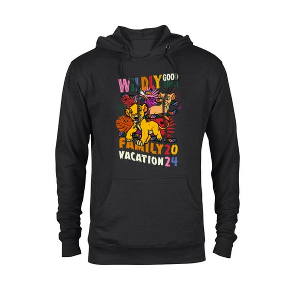 Disney The Lion King Wildly Good Times Family Vacation 2024 - Pullover Hoodie for Adults - Customized-Black