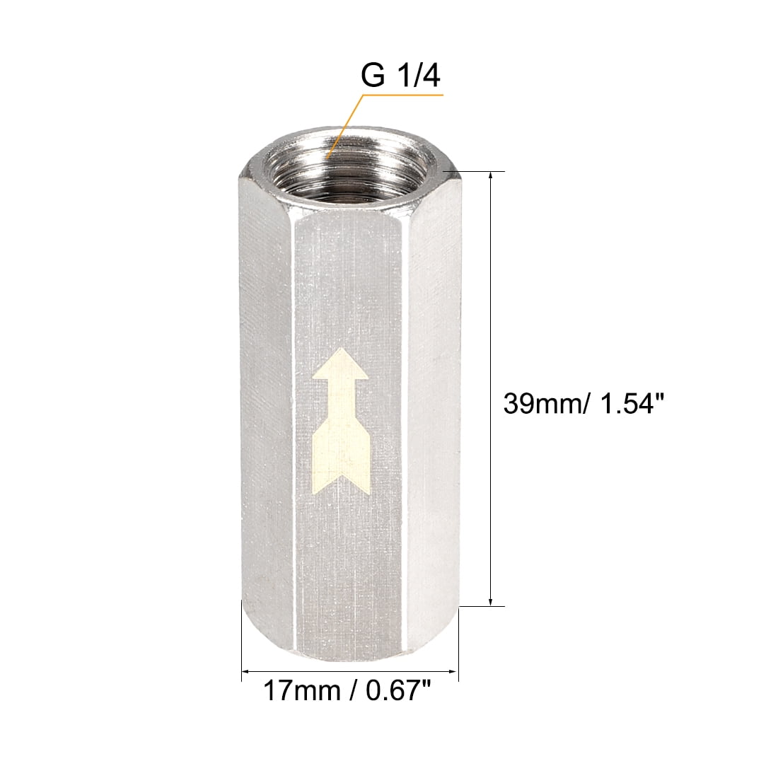 Unique Bargains One Way Air Check Valve Female Threaded Full Port Check Valve G 1/4