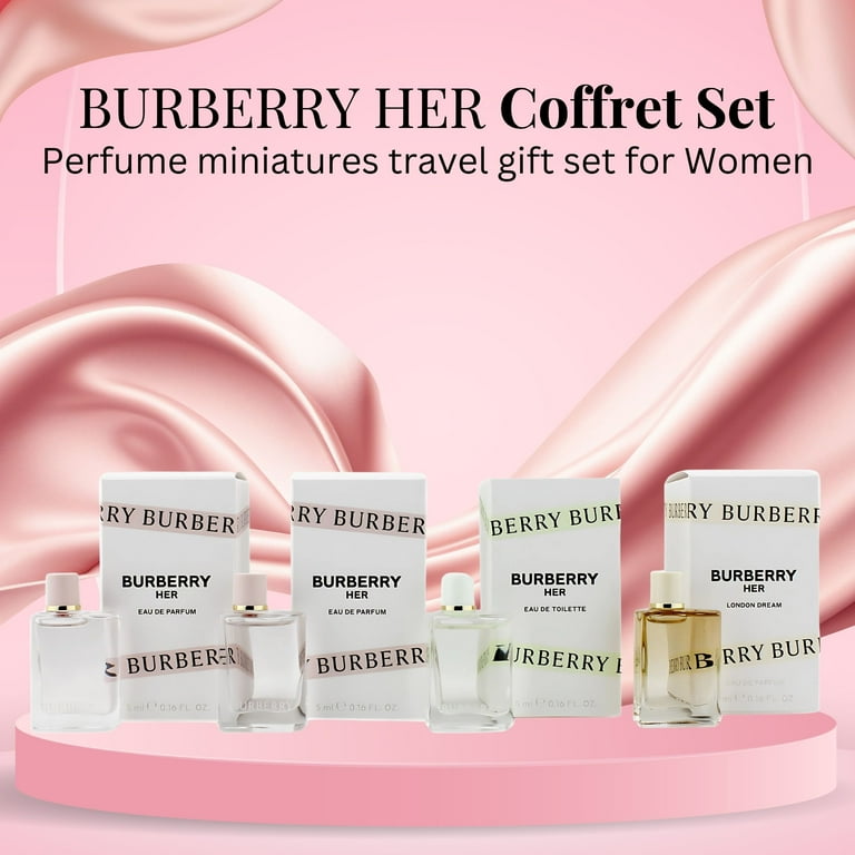 Burberry Mini Perfume Set, Her 4 Piece Gift Set, 0.16 oz London