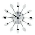 thumbnail image 1 of Oubit Cutlery Clock,Stainless Steel Cutlery Clock Clock Kitchen Decoration Wall Clock Sturdy Construction, 1 of 9