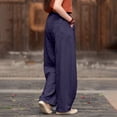 thumbnail image 5 of Kelon Women's Casual Pants, Women's Barrel Casual Pants High Waisted 2026 Elastic Drawstring Trousers Dressy Casual Trousers with Pockets, S, 5 of 7