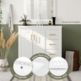 thumbnail image 4 of Hypeshops 30-Inch Bathroom Vanity with Resin Sink Combo, Solid Wood Frame, 3 Drawers, Soft Closing Doors, 4 of 7