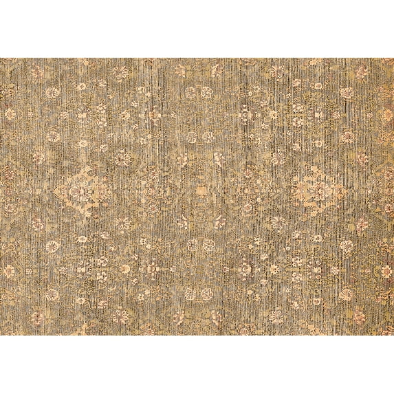 Ahgly Company Indoor Rectangle Abstract Orange Modern Area Rugs, 8' x 12'