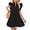 H-Black, variant on Summer Dresses for Women Ruffle Short Sleeve V Neck Drawstring Dress Loose A Line Beach Sundress