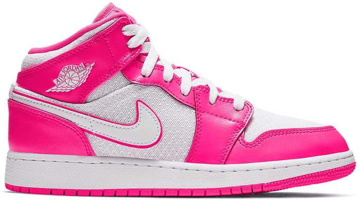 Air Jordan 1 Mid Girls Hyper Pink/White 