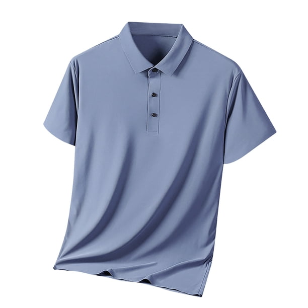 Gibobby Playera Polo Hombre Manga Corta Moda Casual Camisa(Gris,XG)