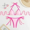 thumbnail image 4 of Baqcunre Tween & Women's Bikini Sets: Chest Pad Included, Two-Piece Swimsuits, 1Pc Swimsuit + 1Pc Panties Pink L, 4 of 5