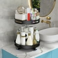 thumbnail image 4 of Ynlkorvg Food Storage 1/2/3 Tier Multifunctional Home Storage Rack Rotating Organizer Height Adjustable Rotating Cabinet Organizer Non Slip Rack For Kitchen Cabinet Countertop Bathroom, 4 of 8