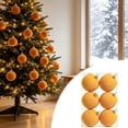 thumbnail image 6 of 6 Pcs Velvet Christmas Ball Ornaments,2.36 Inch Soft Flocked Hanging Bauble for Xmas Tree Decor and Winter Festive Arrangement, 6 of 7
