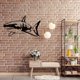 thumbnail image 3 of Escultura de Pared Ganfancp Tiburones de Metal Decoración de Pared Moderna, 3 of 7