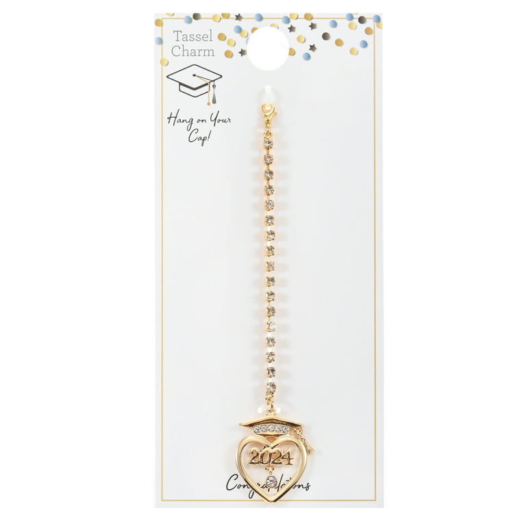 Goldtone Graduation Cap Tassel Charm , Female, Adult, Teen
