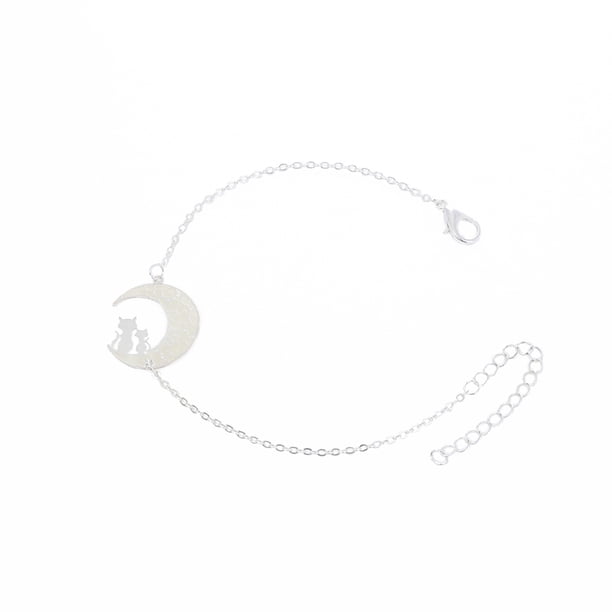 Anklet Pulsera Forma Luminosa Regalo Joyería Anklet Señora Hoja Pulseras