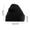 thumbnail image 3 of Gorro unisex tejido | Gorro de invierno con hilo elástico de color liso | Tocado casual suave y cálido para actividades al aire libre | 1 pieza ajusta 22-23" de circunferencia, 3 of 4