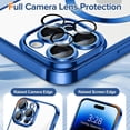 thumbnail image 3 of K-Lion for Apple iPhone 15 Pro Max Clear Case, Luxury Fashion Mag Safe Magnetic Plating Slim Shockproof Protective Case Soft TPU Full Camera Lens Protection Phone Cover for iPhone 15 Pro Max,Navy Blue, 3 of 5