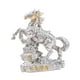 thumbnail image 1 of Figura de Feng Shui de caballo rico Figura de arte de caballo Estatua de resina de caballo hecha a mano Dinero Plata, 1 of 9