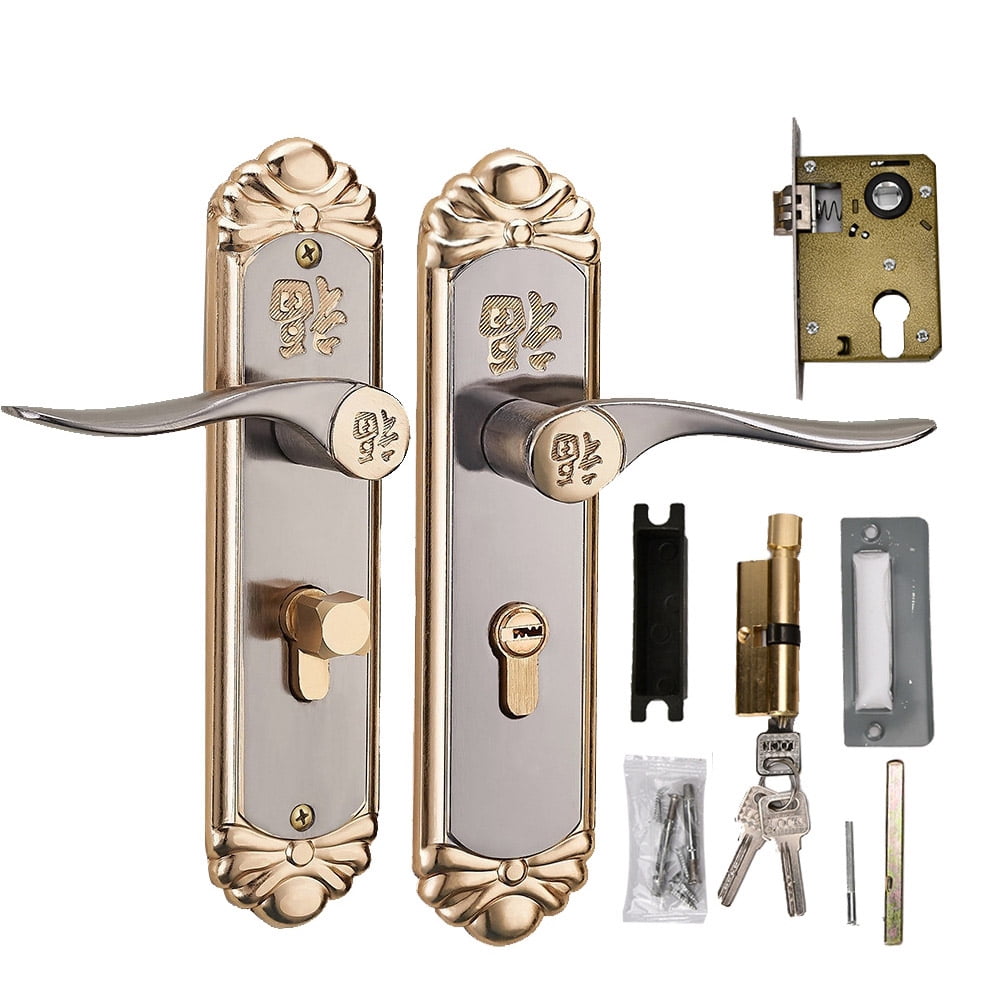 LYUMO European Durable Indoor Handle Door Lock Cylinder With Keys, European Door Handle Lock,Handle Lock Cylinder With Keys