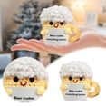 thumbnail image 1 of Desktop Ornament Hand Crocheted Woolen Glass Shaped Positive Energy Cartoon Small Home Decoration for Cheerful Atmosphere, 1 of 8