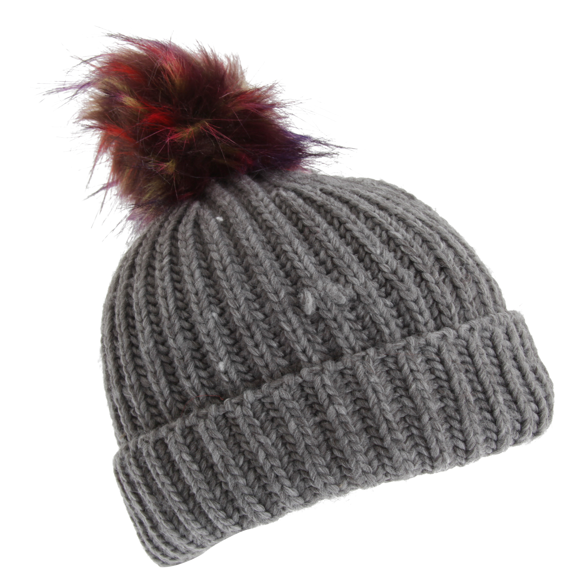 ladies chunky bobble hats