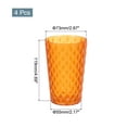 thumbnail image 2 of Uxcell 4Pack Plastic Drinking Cups, Transparent Unbreakable Water Tumbler, Orange, 2 of 7