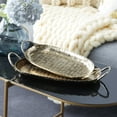 thumbnail image 2 of DecMode 19", 16"W Gold Metal  Tray, 2-Pieces, 2 of 7