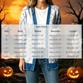 thumbnail image 3 of Enjoytime Halloween Lightweight Cardigans for Women Print Denim Patchwork Jacket Button Down Oversized Outerwear, 3 of 6