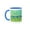 Blue/White, variant on 3drose, Image of Have a Great Day with Three Watercolor Daisies, 11oz Two-tone Red Mug