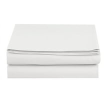 Flat Sheet ! - Elegant Comfort® Wrinkle-Free 1500 Series Egyptian Quality 1-Piece Flat Sheet, California King Size, White